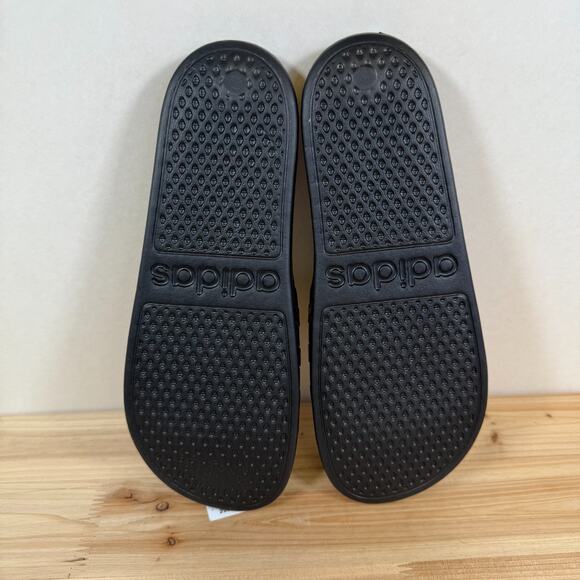 ADIDAS Adilette Cloudfoam Aqua Slides Mens 11 Triple Core Black (F35550) Shower - Picture 7 of 10